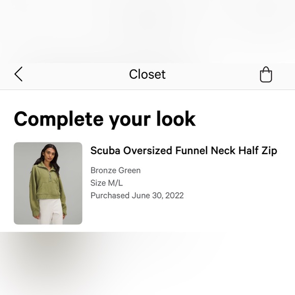 Excellent Lululemon Scuba Oversized Funnel Neck Half-Zip Bronze Green Size M/L - Picture 4 of 4